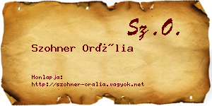 Szohner Orália névjegykártya
